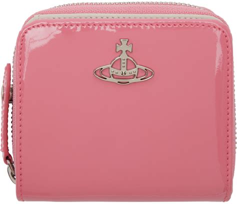 pink patent leather wallet.